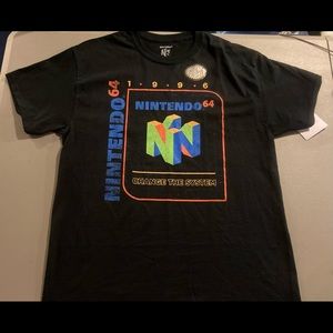NWT young mens medium VINTAGE STYLE Official W/ Sticker N64 Nintendo 64 T-Shirt